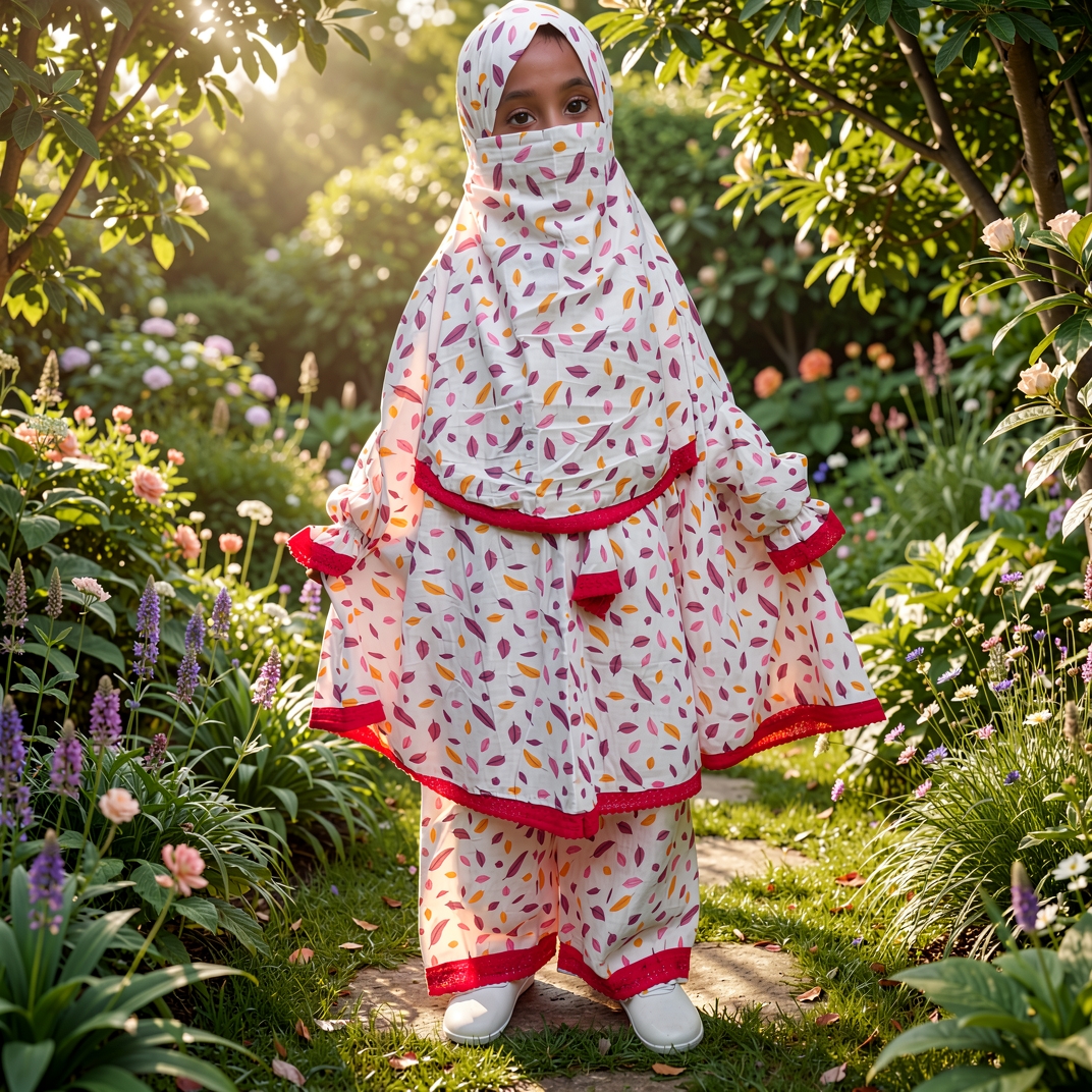 Kids Cotton Khimar Set KCK125