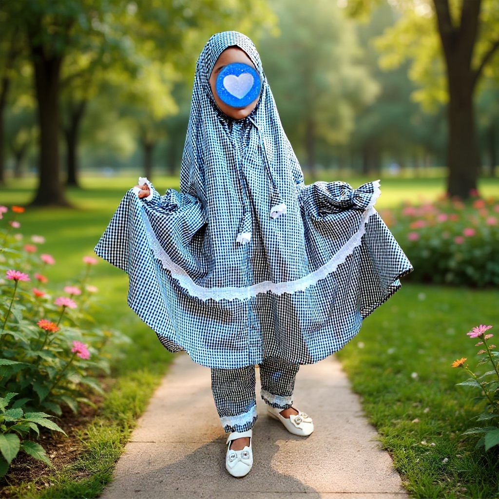 Kids mix Cotton grameen check Khimar KCK124