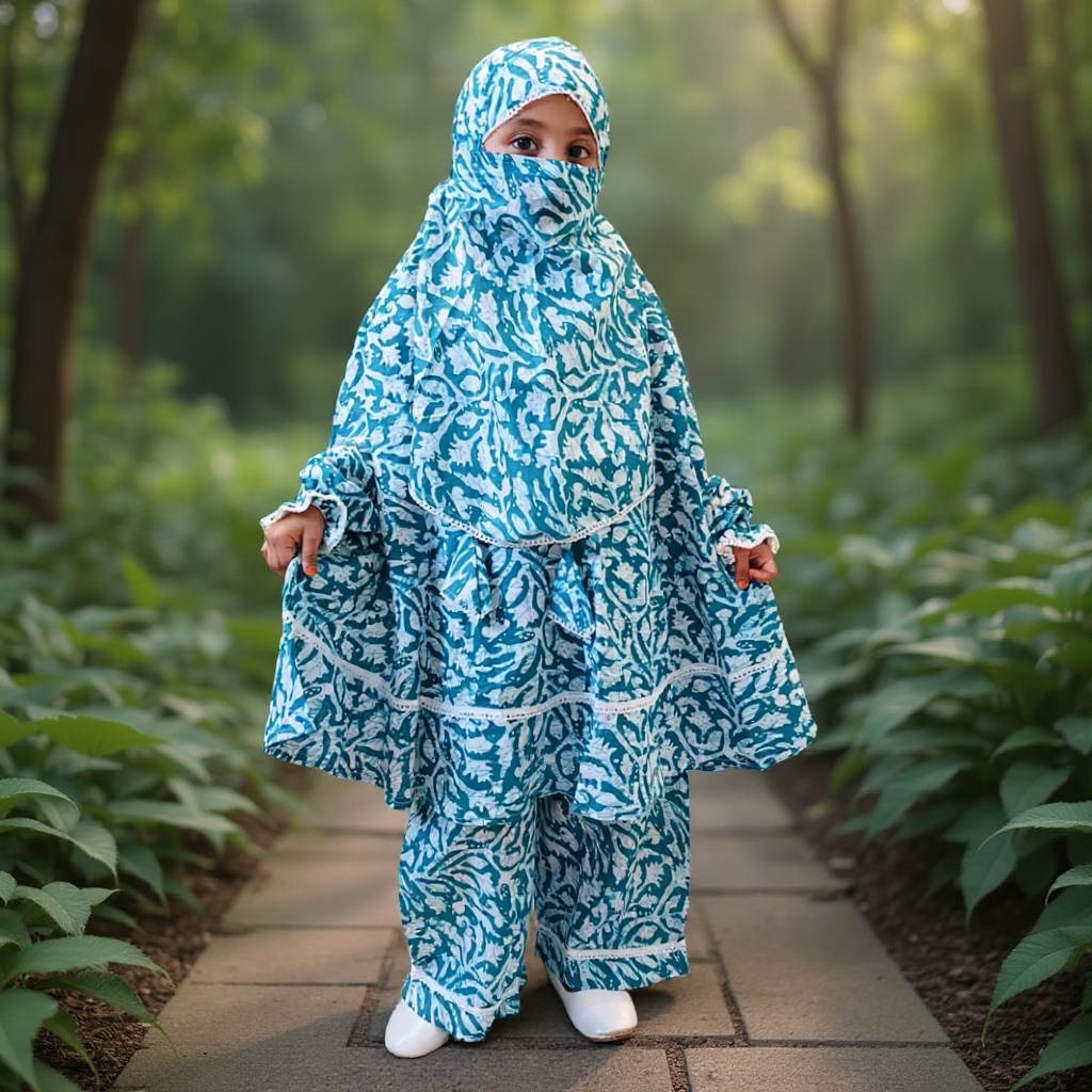 Kids Cotton Khimar Set KCK101