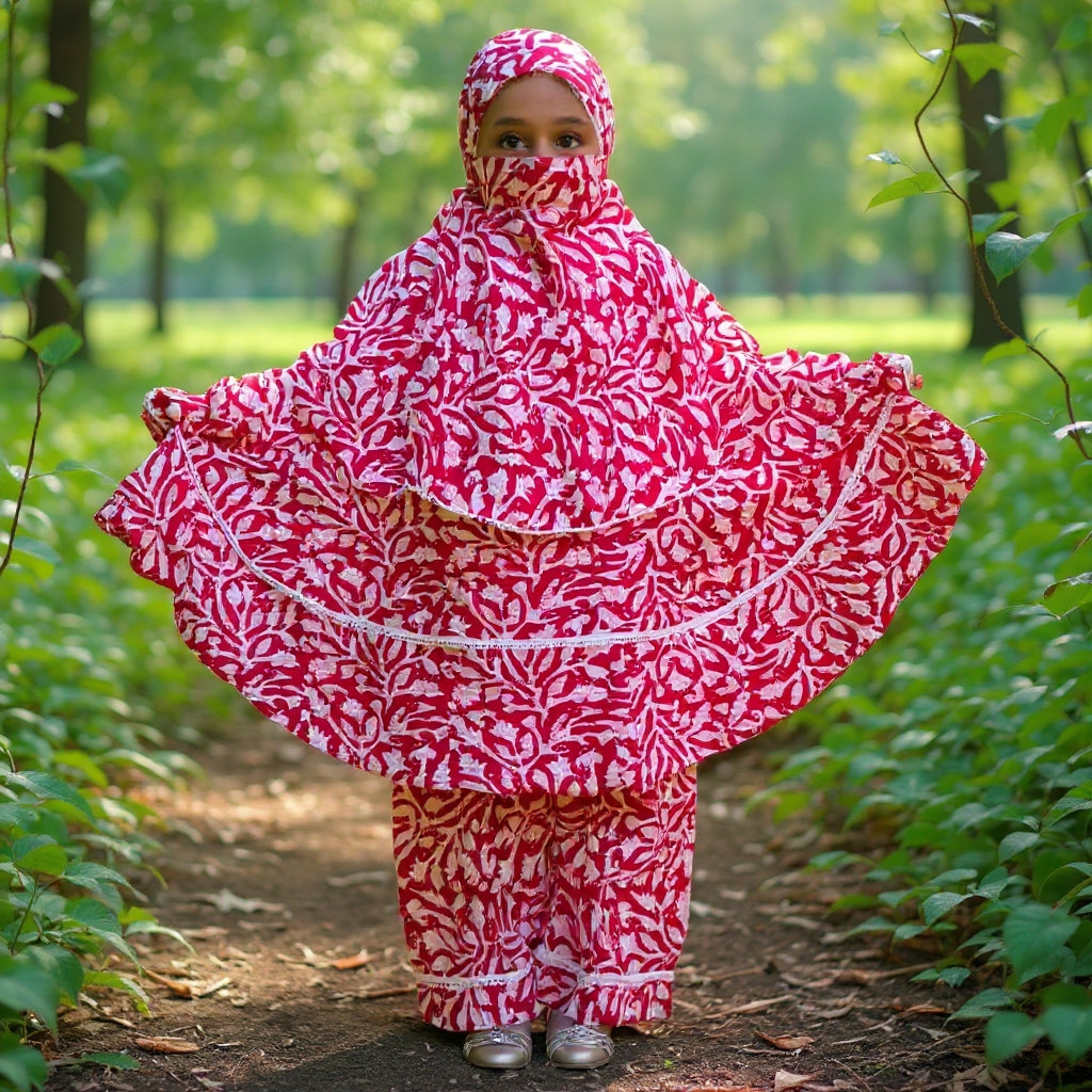 Kids Cotton Khimar Set KCK106